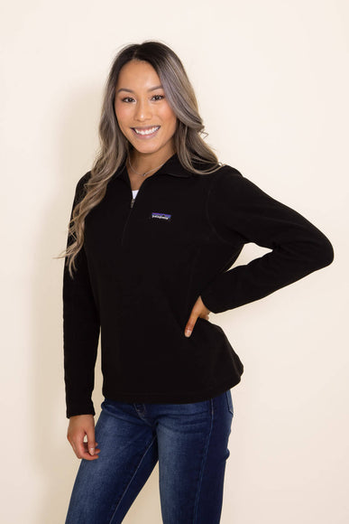 Patagonia Women's Micro D ¼ Zip Fleece in Black
