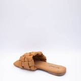 Pierre Dumas Tiba Woven Slide Sandals for Women in New Tan