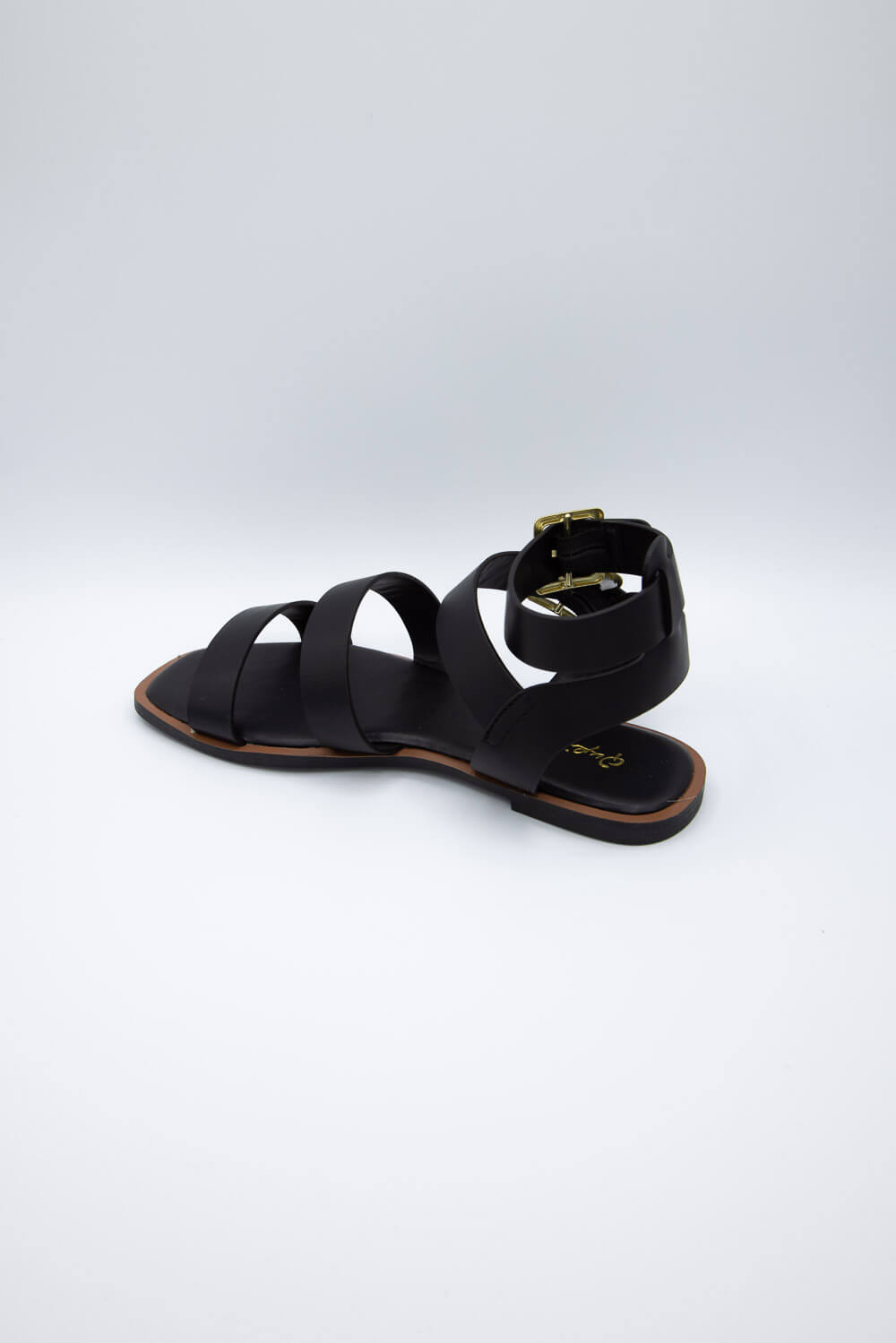 Qupid Indigo Gladiator Sandals for Women in Black INDIGO 30