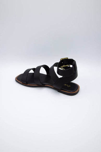 Qupid Shoes Indigo Gladiator Sandals for Women in Black