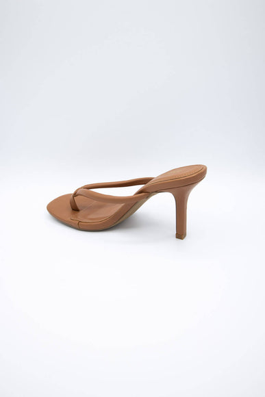 Qupid Shoes Isley Thong Heels for Women in Brown
