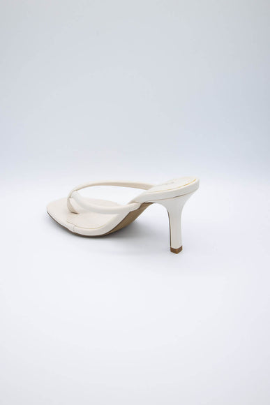Qupid Shoes Isley Thong Heels for Women in Off White