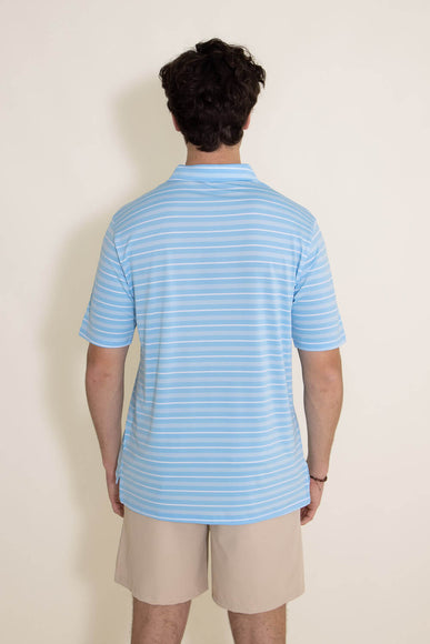 Simply Southern Performance Stripe Polo in Blue