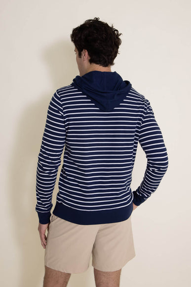 Simply Southern Stripe Lightweight Hoodie for Men in Navy Blue