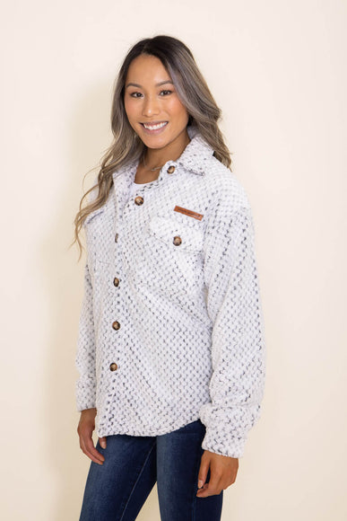 Womens Simply Southern Soft Shacket for Women in White