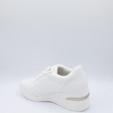 Soda Shoes Annie Wedged Sneakers for Women in White