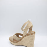 Soda Shoes Basset Rope Wedges for Women in Blonde