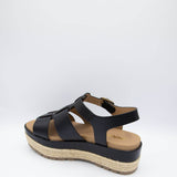 Soda Shoes McLean Fisherman Platform Sandals for Women in Black