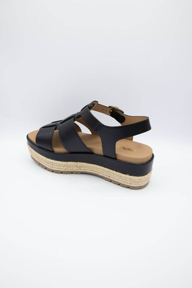 Soda Shoes McLean Fisherman Platform Sandals for Women in Black