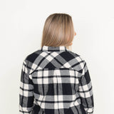 Thread & Supply Baxter Plaid Button Up Top for Women in Black