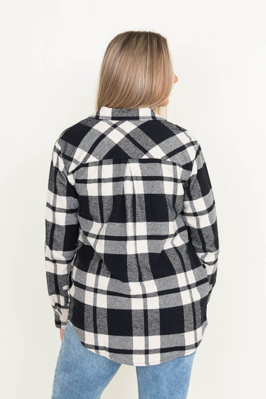 Thread & Supply Baxter Plaid Button Up Top for Women in Black