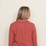 Thread & Supply Lewis Button Up Top for Women in Red