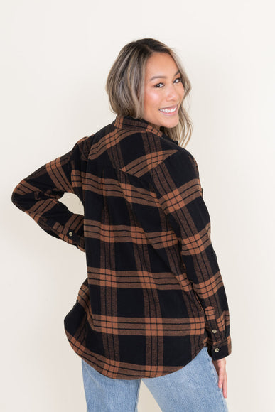 Thread & Supply Rosalind Plaid Button Up Shirt for Women in Black
