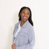 Thread & Supply Cyrus Shacket for Women in Blue