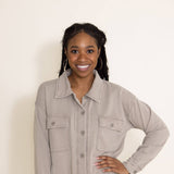 Thread & Supply Cyrus Shacket for Women in Moss Grey