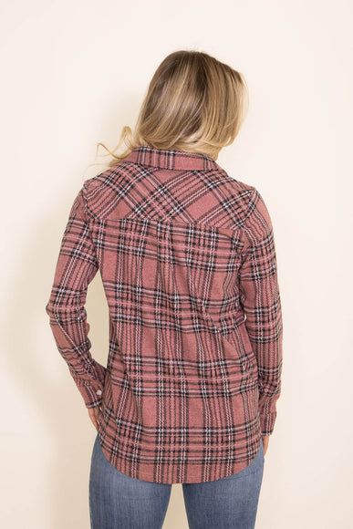 Thread & Supply Lewis Button Up Shirt for Women in Pink Plaid