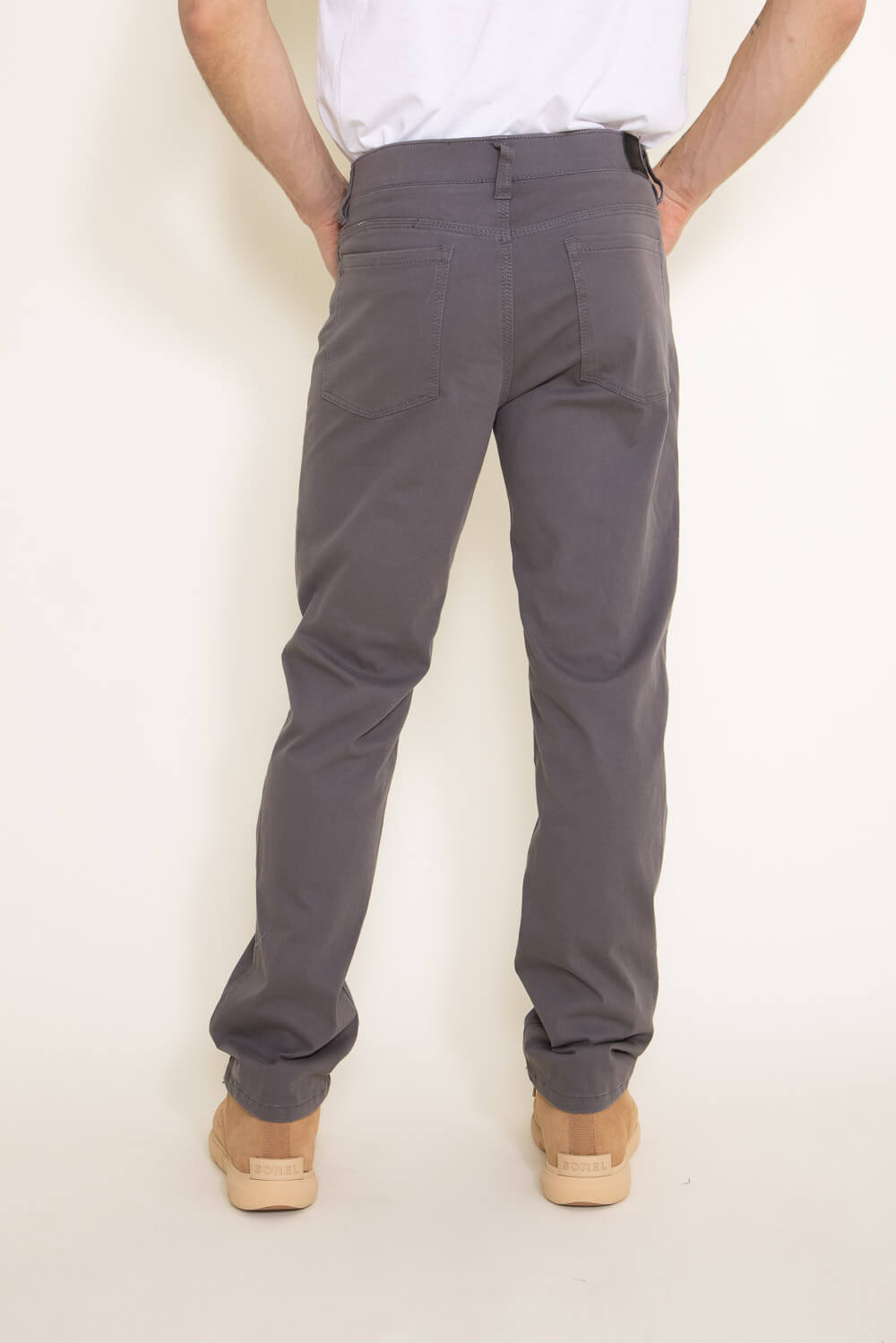 Union Five-Pocket Comfort Twill Pants for Men in Grey