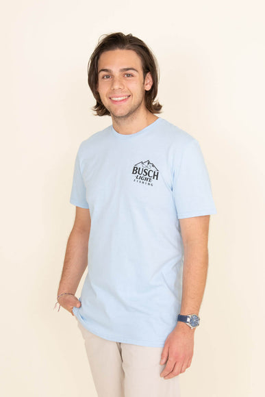 Brew City Apparel Busch Light Bass Fishing T-Shirt for Men in Baby Blue