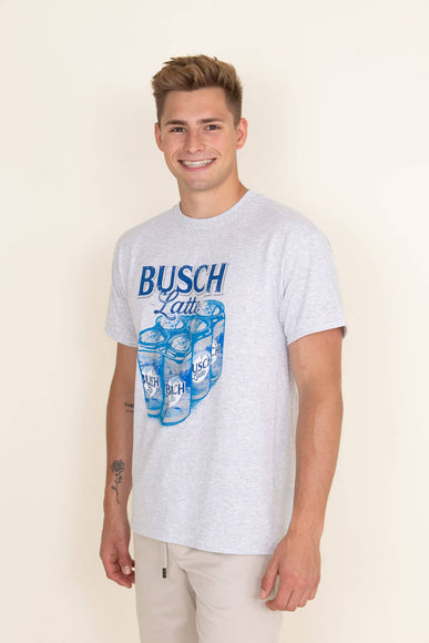 Brew City Apparel Busch Latte Six Pack T-Shirt for Men in Ash Grey