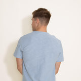1897 Original Solid Henley Cotton Shirt for Men in Blue