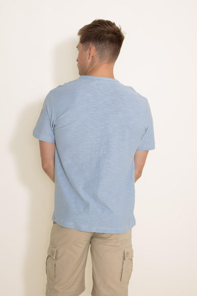 1897 Original Solid Henley Cotton Shirt for Men in Blue