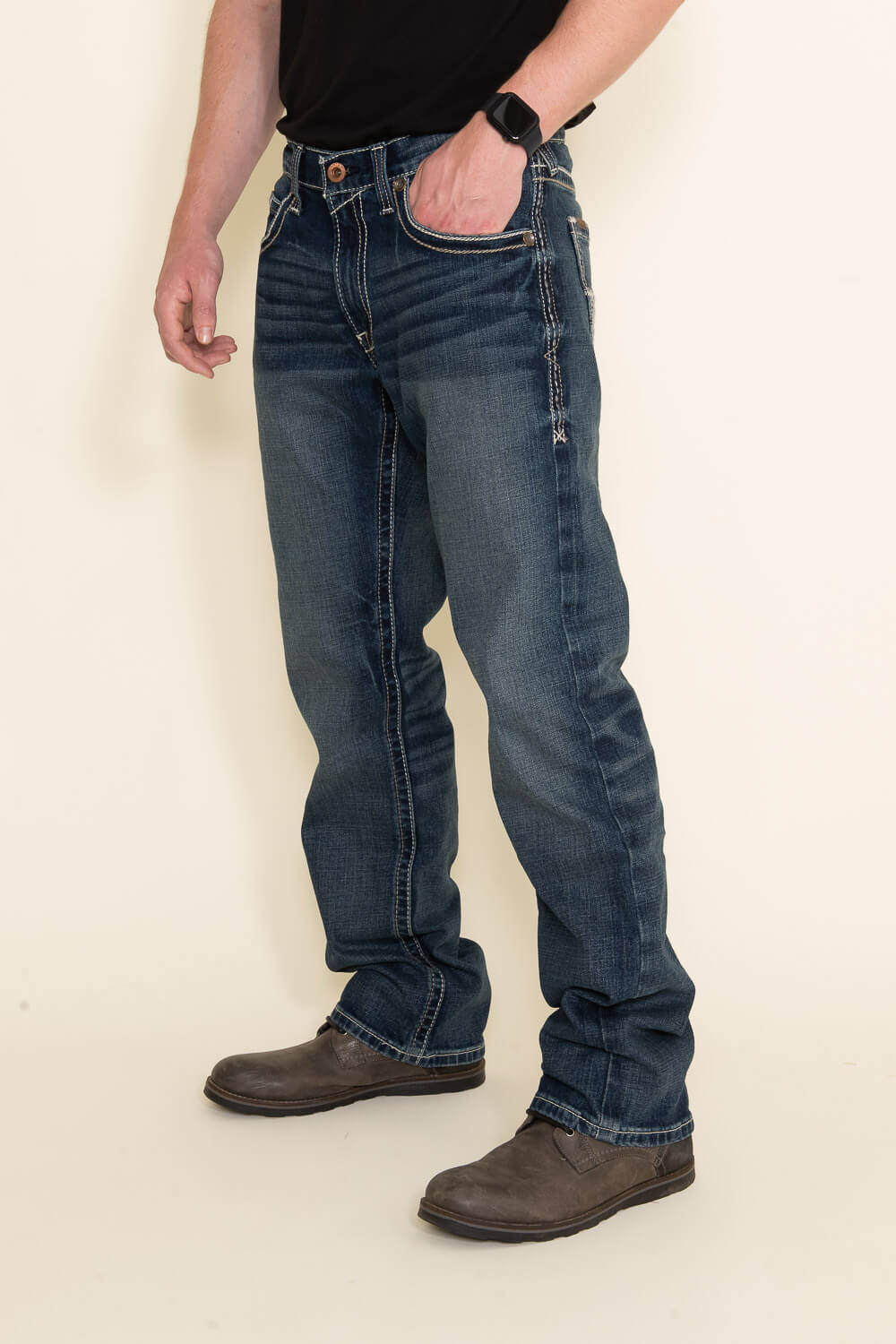 Brooklyn Athletics Twill Cargo Jogger Pants for Men in Black