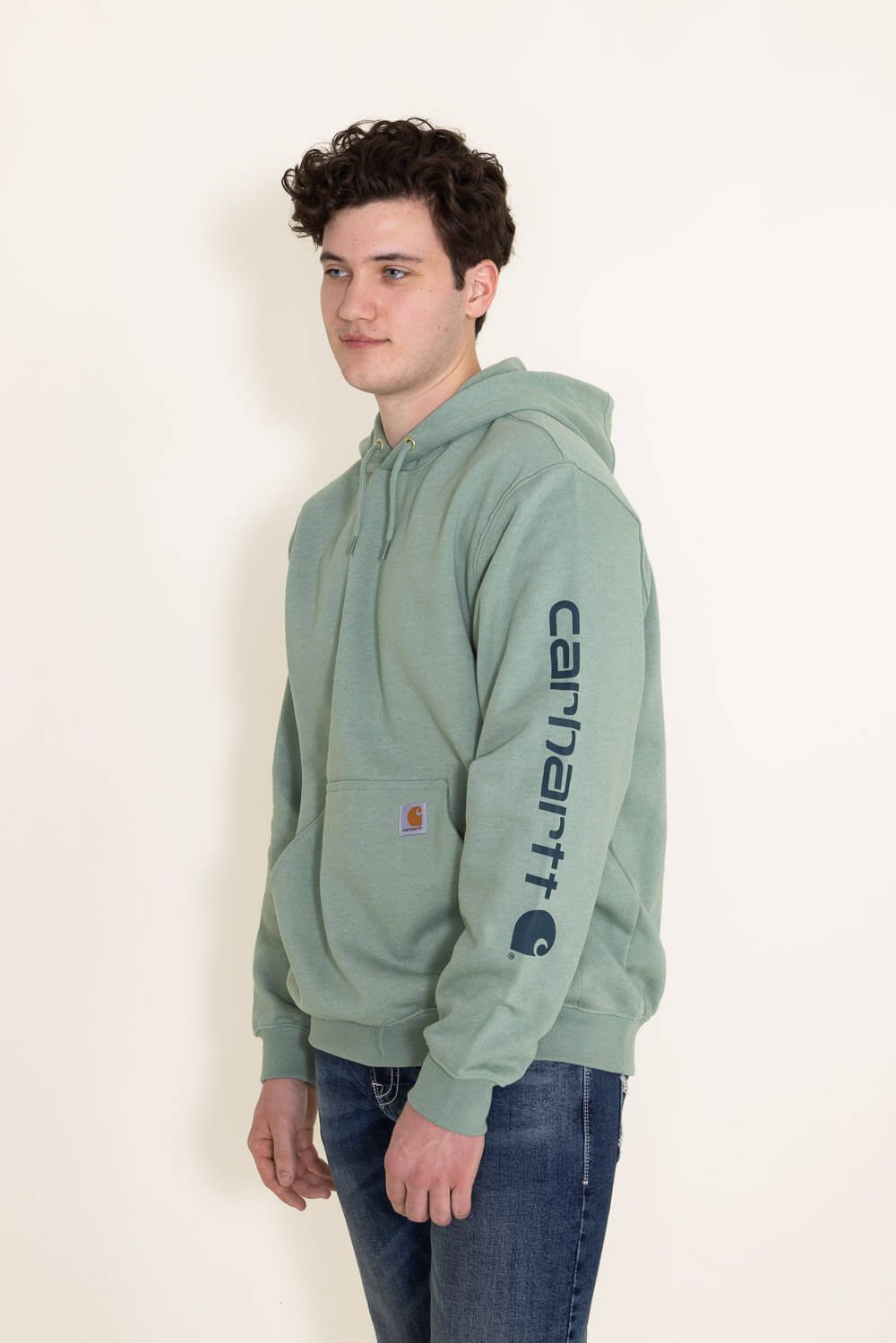 Carhartt Logo Sleeve Graphic Hoodie for Men in Green | K288-GA0