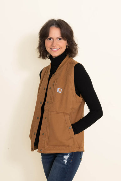 Carhartt Relaxed Fit Canvas Insulated Vest for Women in Brown