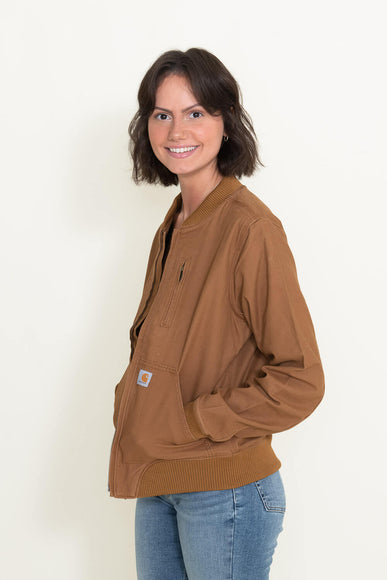 Carhartt Rugged Flex Relaxed Fit Canvas Jacket for Women in Brown
