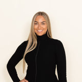 La Miel Julie Turtleneck Top for Women in Black