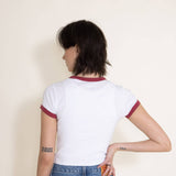 Levi’s Ringer Bubble Script Cropped T-Shirt for Women in White