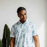 The Endless Summer Sail Boat Performance Polo for Men in Blue