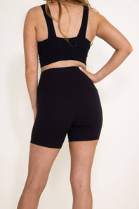 Love Tree Biker Shorts for Women in Black