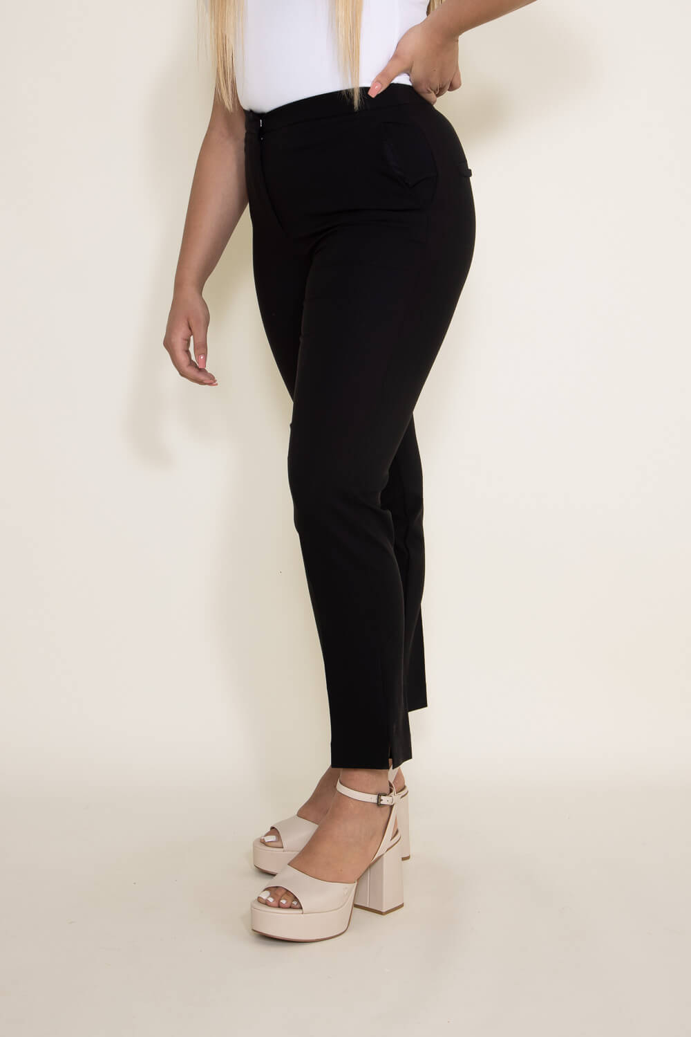 Buy STOP Women's Slim Fit Solid Stretch Pants | Shoppers Stop