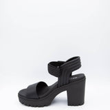 MIA Shoes Ivelisse Lug Platform Heels for Women in Black | MH1648-BLACK