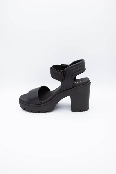 MIA Shoes Ivelisse Lug Platform Heels for Women in Black | MH1648-BLACK