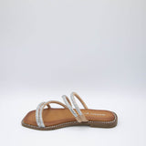 Madden Girl Posh Slide Sandals for Women in Silver