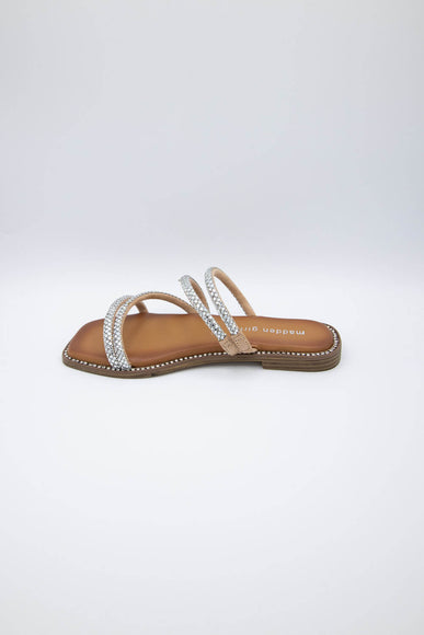 Madden Girl Posh Slide Sandals for Women in Silver