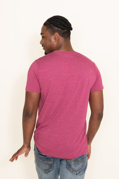 Basic Crewneck Tee for Men in Cranberry