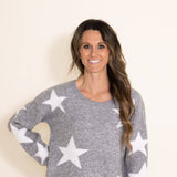 Miracle Clothing Star Sweater for Women in Grey
