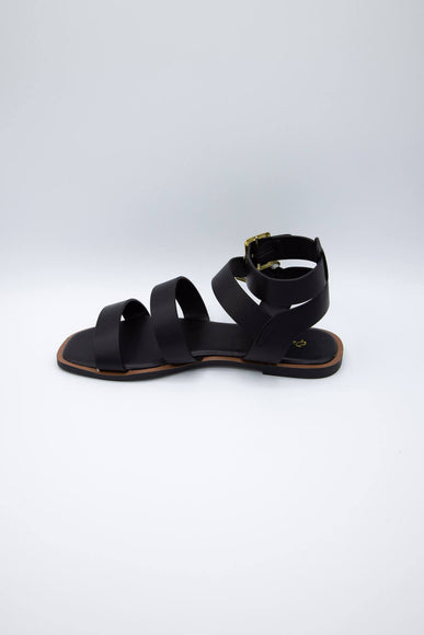 Qupid Shoes Indigo Gladiator Sandals for Women in Black