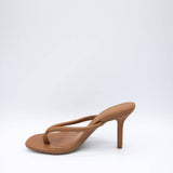 Qupid Shoes Isley Thong Heels for Women in Brown