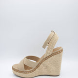 Soda Shoes Basset Rope Wedges for Women in Blonde
