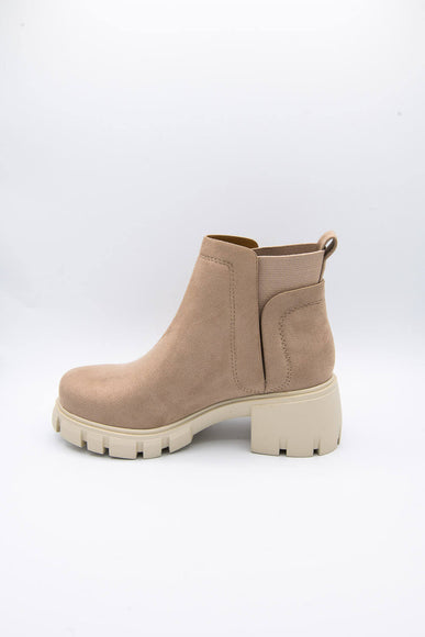 Soda Shoes Rita Lug Booties for Women in Brown