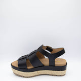 Soda Shoes McLean Fisherman Platform Sandals for Women in Black