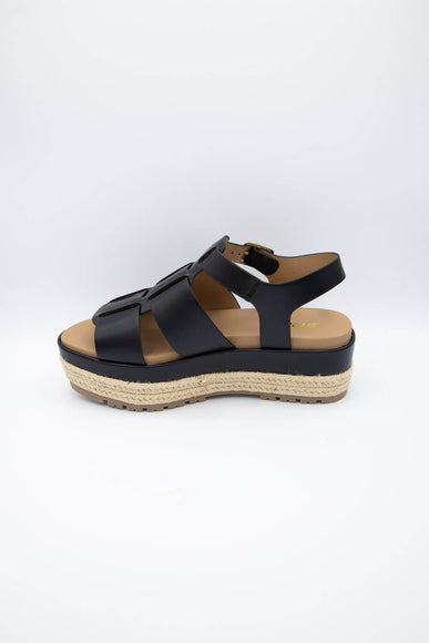 Soda Shoes McLean Fisherman Platform Sandals for Women in Black