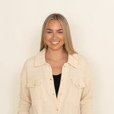 Thread & Supply Harlow Shacket for Women in Cream