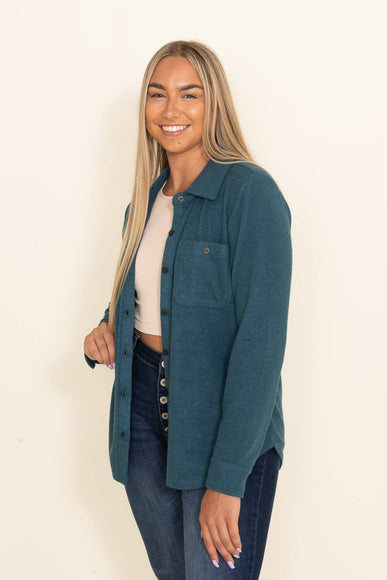 Thread & Supply Lewis Button Up Shirt for Women in Blue/Green