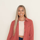 Thread & Supply Lewis Button Up Top for Women in Red