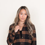 Thread & Supply Rosalind Plaid Button Up Shirt for Women in Black